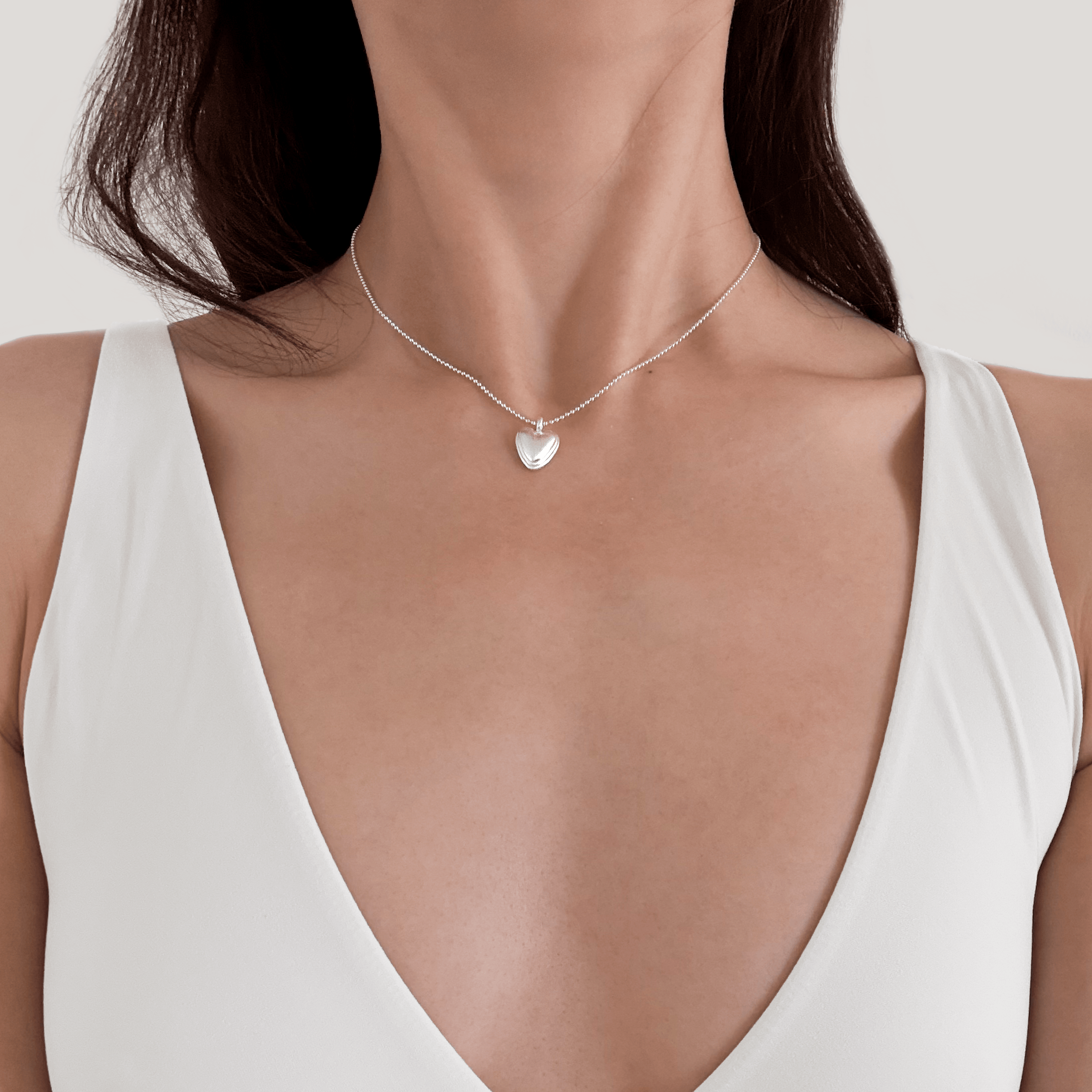 Petite Puff Hearts Necklace